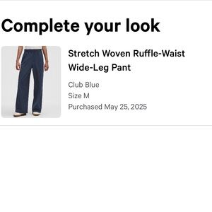 Brand new Lululemon Club Blue Wide-Leg Pants